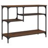 vidaXL Mesa consola con estantes roble marrón 100x35x75 cm