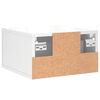 vidaXL Mesita de noche de pared blanco brillo 35x35x20 cm