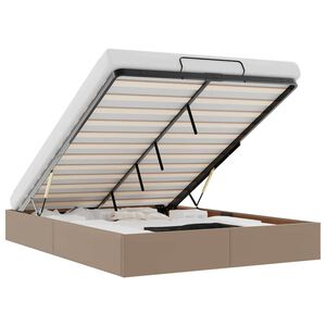 vidaXL Estructura cama otomana sin colch&oacute;n cappucino 140x200 cm