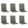 vidaXL Cojines para silla respaldo bajo 6 ud tela gris oscuro melange