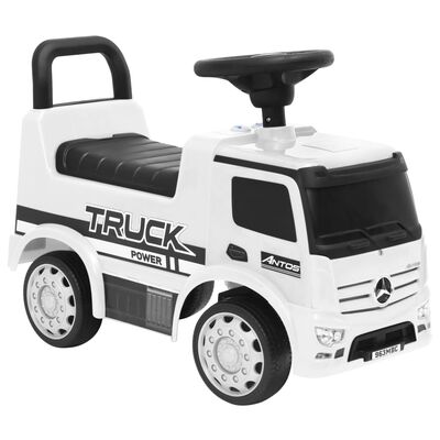 vidaXL Coche para niños Mercedes Benz Truck blanco