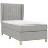 vidaXL Cama box spring con colch&oacute;n tela gris claro 90x200 cm
