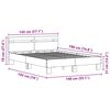 vidaXL Estructura de cama con LED Roble artesanal 140 x 190 cm