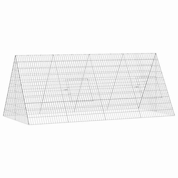vidaXL Jaula para pollos Plateado 215 x 100 x 85 cm Acero Galvanizado