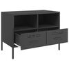 vidaXL Mueble para TV acero negro 68x39x50,5 cm