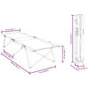 vidaXL Cama de Camping Plegable Manual 2 pcs Negro 206 x 76 x 74 cm