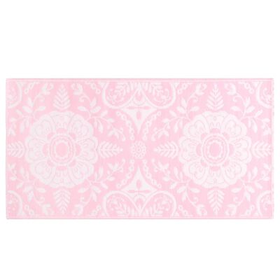 vidaXL Alfombra de exterior PP rosa 80x150 cm