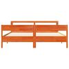 vidaXL Cama sin colch&oacute;n madera maciza de pino marr&oacute;n cera 180x200 cm
