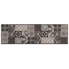 vidaXL Alfombra de cocina mosaico negro 150 x 45 cm 100% Poliamida