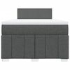 vidaXL Cama box spring con colch&oacute;n tela gris oscuro 120x190 cm