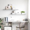vidaXL Estante flotante pared 2 uds MDF gris hormig&oacute;n 120x23,5x3,8 cm