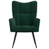 vidaXL Sill&oacute;n de relax de terciopelo verde oscuro