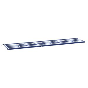 vidaXL Coj&iacute;n de banco de jard&iacute;n tela a rayas azul y blanco 200x50x3 cm