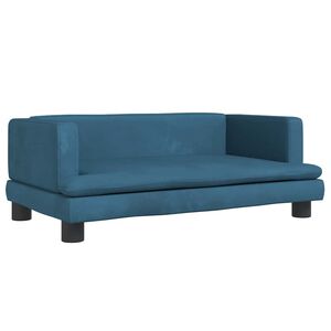 vidaXL Cama para perros de terciopelo azul 80x45x30 cm