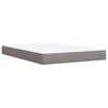 vidaXL Cama box spring con colch&oacute;n tela gris taupe 140x200 cm