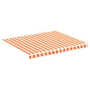 vidaXL Tela de repuesto para toldo amarillo y naranja 300x250 cm poli&eacute;ster