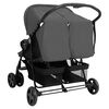 vidaXL Carrito para gemelos de acero gris oscuro