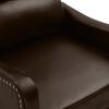 vidaXL Sill&oacute;n elevable de masaje de cuero artificial marr&oacute;n brillo