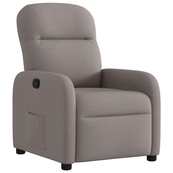 vidaXL Sill&oacute;n reclinable de tela gris taupe