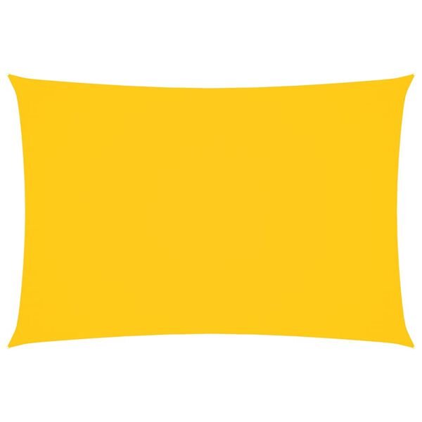 vidaXL Toldo de vela rectangular tela Oxford amarillo 3x5 m