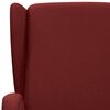 vidaXL Sill&oacute;n de masaje de tela rojo tinto