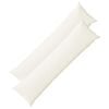 vidaXL Coj&iacute;n con almohada HEERLEN 2 uds. Blanco Tela