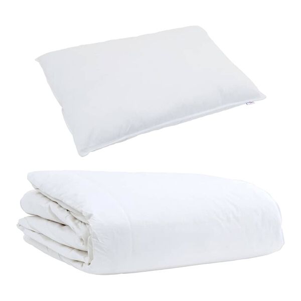 vidaXL Edredón de Verano con almohada 2 pcs Pluma de pato