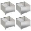 vidaXL Borde de C&eacute;sped 4 uds. 60 x 60 x 35 cm Acero Plateado