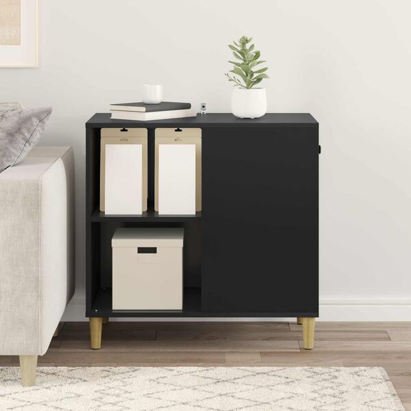 vidaXL Casa para Gatos Negro 72 x 42.5 x 70 cm Madera de ingenier&iacute;a