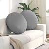 vidaXL Cojines para asiento 2 pcs Gris Nube &Oslash;60 x 21 cm tela