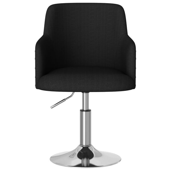vidaXL Silla de comedor de tela negra