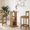 vidaXL Mesa alta bar con almacenaje madera roble artisian 60x60x102 cm