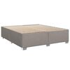 vidaXL Cama box spring con colch&oacute;n tela gris taupe 180x200 cm