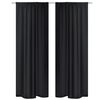 vidaXL Cortinas opacas 2 ud doble capa 140x245 cm negro ahorro energía