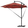 vidaXL Parasol de cantilever tipo plátano Terracota 294 x 294 x 248 cm