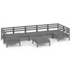 vidaXL Juego de muebles de jard&iacute;n 8 piezas madera maciza de pino