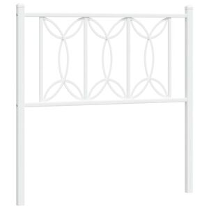 vidaXL Cabecero de repuesto de metal blanco 75 cm