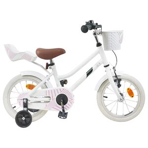 vidaXL Bicicleta Infantil 12 Pulgadas para 2-4 a&ntilde;os Blanco