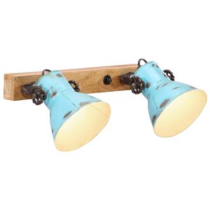 vidaXL L&aacute;mpara de pared azul desgastado 25 W E27 45x25 cm