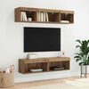 vidaXL Conjunto de mueble de TV Roble artesanal Madera contrachapada
