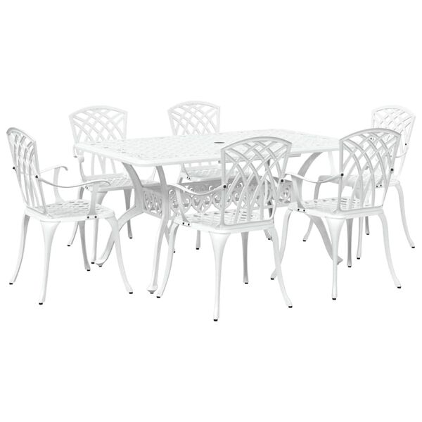 vidaXL Conjunto de Comedor de Jard&iacute;n 7 pcs Aluminio