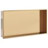 vidaXL Hornacina ducha acero inoxidable dorado cepillado 62x32x9 cm