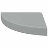 vidaXL Estantes flotantes de pared 4 uds MDF gris 25x25x3,8 cm