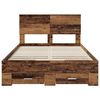vidaXL Estructura de cama con cabecera Madera vieja 120 x 190 cm