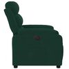 vidaXL Sillón reclinable eléctrico de terciopelo verde oscuro