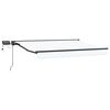 vidaXL Armaz&oacute;n de toldo manual con LEDs Blanco y Antracita 3,5 x 2,5 m
