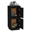 vidaXL Aparador de madera maciza de pino negro 31,5x34x75 cm