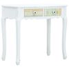 vidaXL Mesa consola de madera blanca 80x40x74 cm