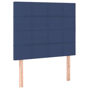 vidaXL Cabecero de cama de tela azul 80x5x118/128 cm
