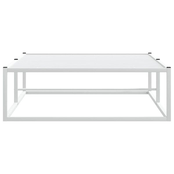 vidaXL Estructura de cama sin colch&oacute;n de metal blanco 100x200 cm